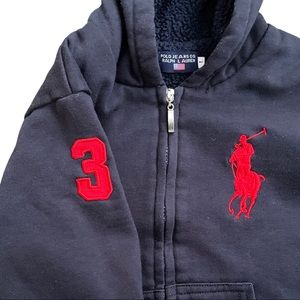 POLO by Ralph Lauren Zip Front Hoodie with Fleece lining
